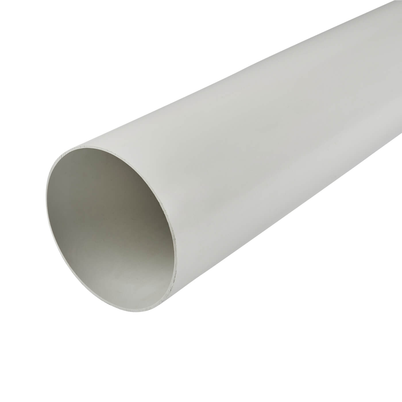 4 Inch PVC Solid Ducting 2m White ElectricalDirect